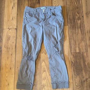 Grey distressed jeans